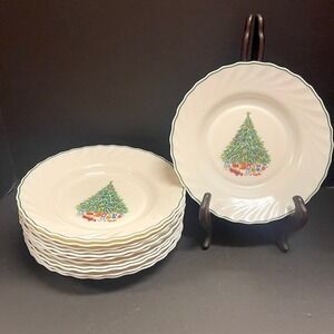 Set of 12 Cereal Salad or Soup Bowl Noel by Salem Porcelle Vintage 1980's